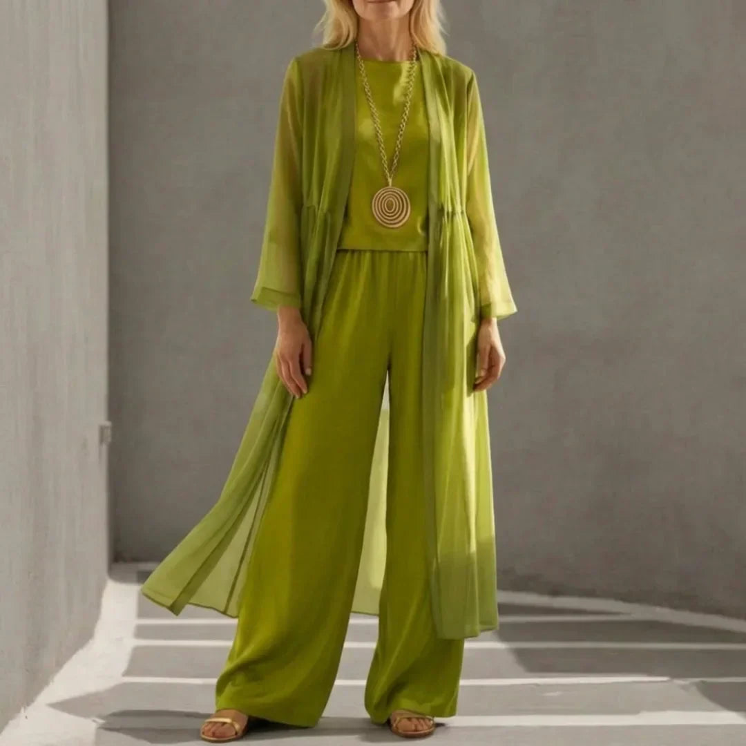 Elvira | Relaxed Drapey Tunic and Wide-Leg Pants Co-Ord Set-1