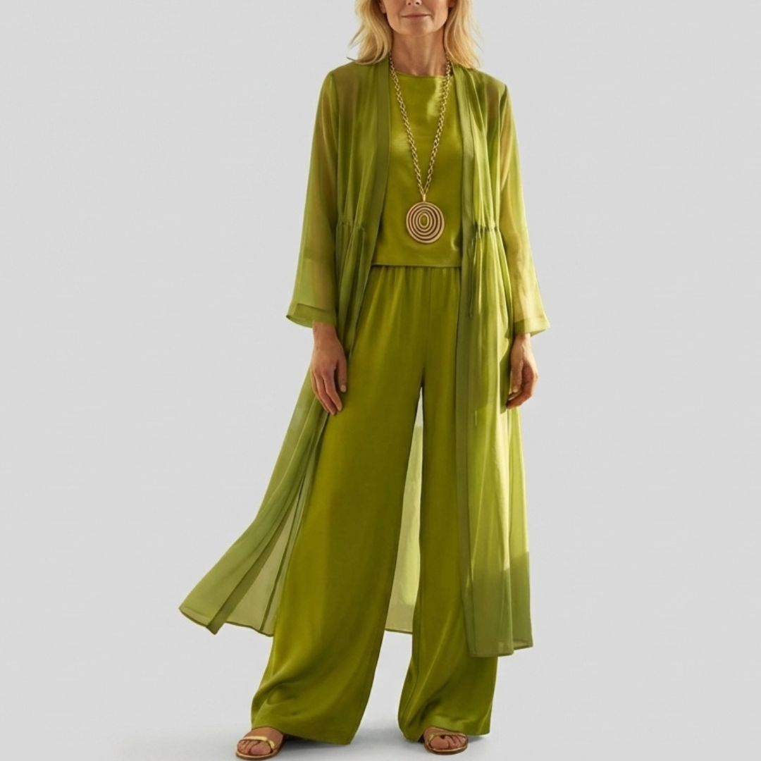 Elvira | Relaxed Drapey Tunic and Wide-Leg Pants Co-Ord Set-2