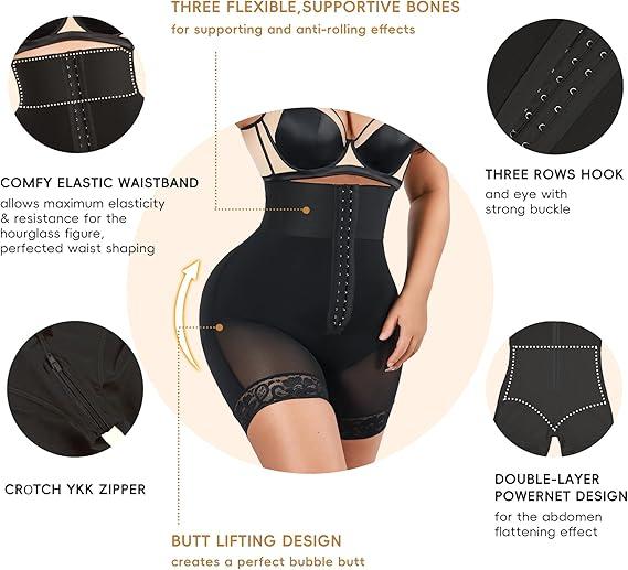 Strapless Fajas Colombianas Tummy Control Body Shaper Shorts-7