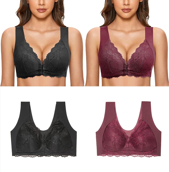 🔥Full Coverage Front, Closure Support Bra Comfort & Sleep Bra💖-16