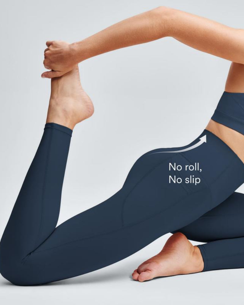 Butt Lifting Tummy Control Side Pocket High Waisted Shaping Training Leggings-4