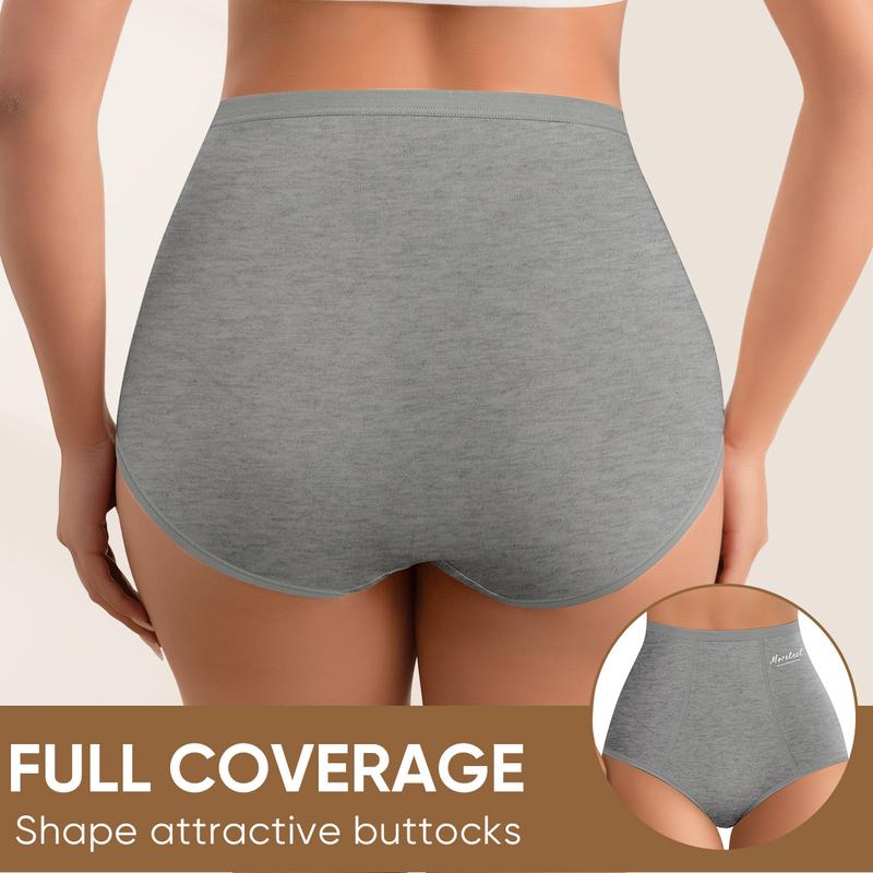 Women's High-Waisted Underwear, Breathable & Comfortable Panties（6/12）-9