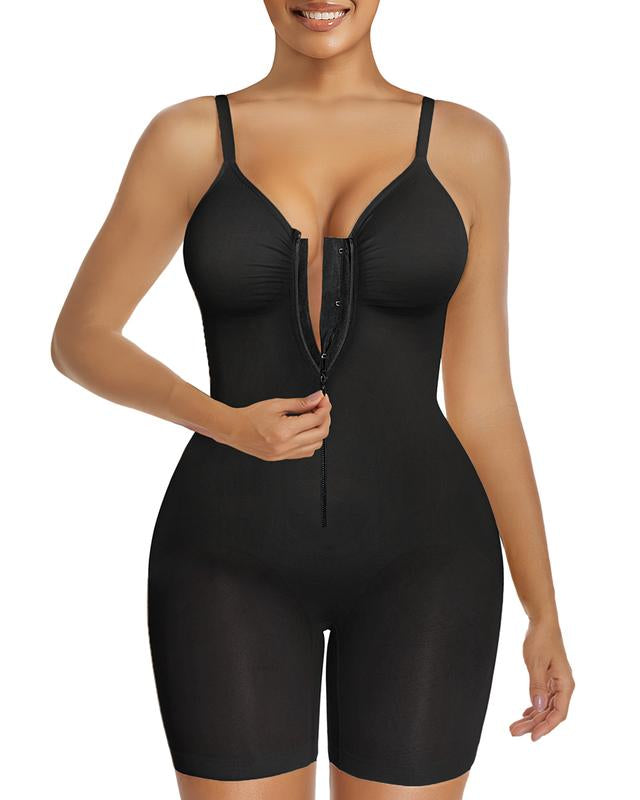 Women's Tummy Control Zip Bodysuit-1
