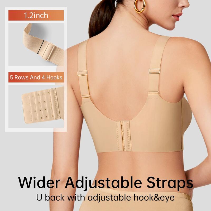 Women Wireless Push Up Jelly Bra Supportive Seamless Bras-6