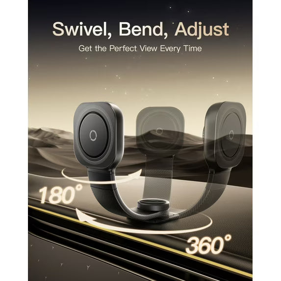 Baseus Magnetic Car Mount for Dashboard & Windshield, Custom 15-25N MagSafe Phone Holder with Bendable Titanium Arm, Compatible with iPhone 13-17 & All Smartphones-9