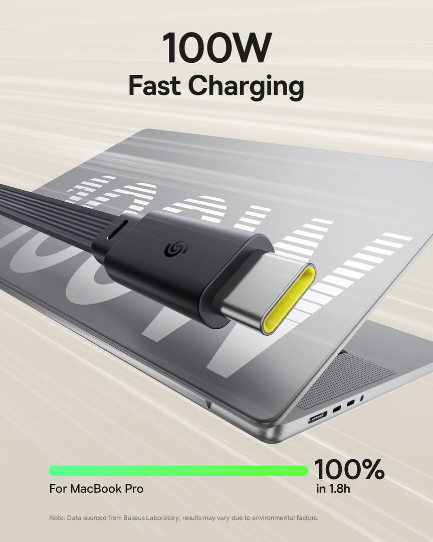 Baseus - Nomos Retractable Charging Cable USB-C to USB-C 5 feet 100W Cosmic - Black-5