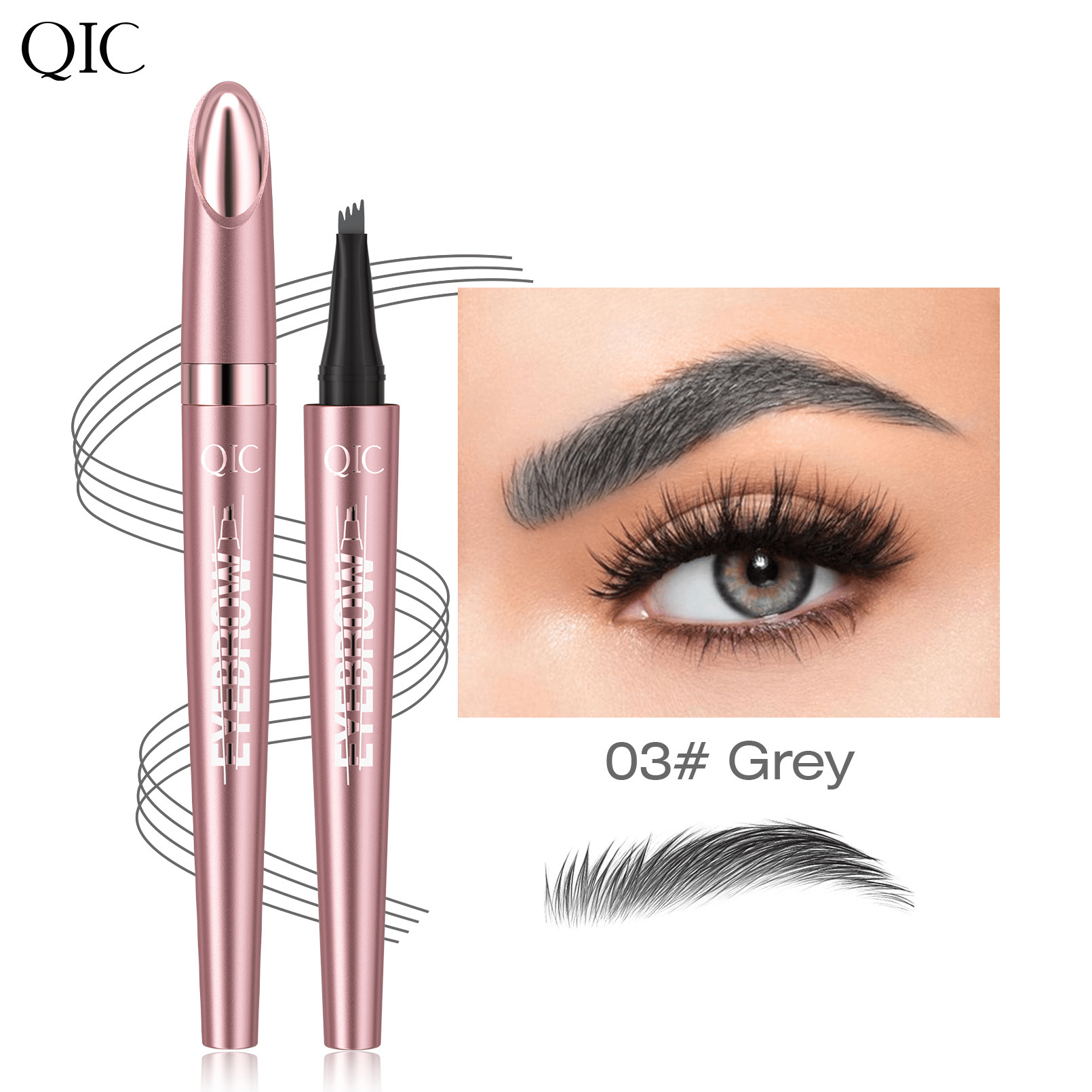 New Waterproof Micro-Fork Eyebrow Pencil, Long-Lasting Brow Pen for Natural Hair-Like Strokes-11