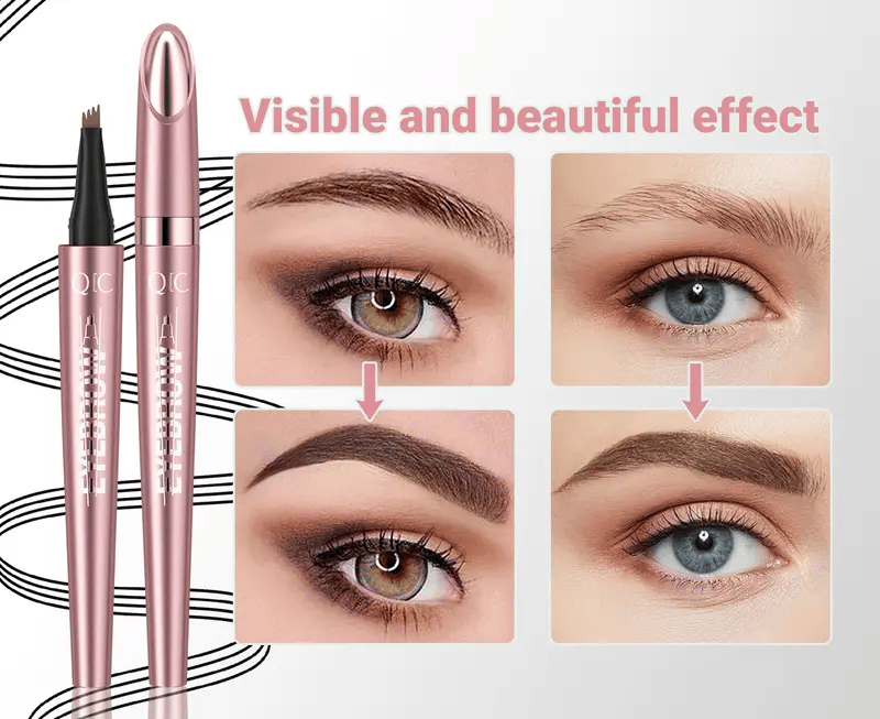 New Waterproof Micro-Fork Eyebrow Pencil, Long-Lasting Brow Pen for Natural Hair-Like Strokes-4