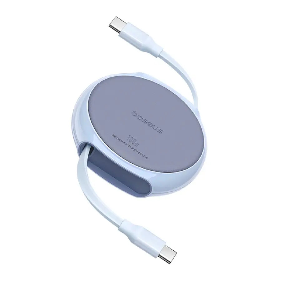 Baseus - Pathfinder Series Free2Pull Retractable Fast Charging Cable, USB-C to USB-C, 100W, 3.3Ft - Blue-4