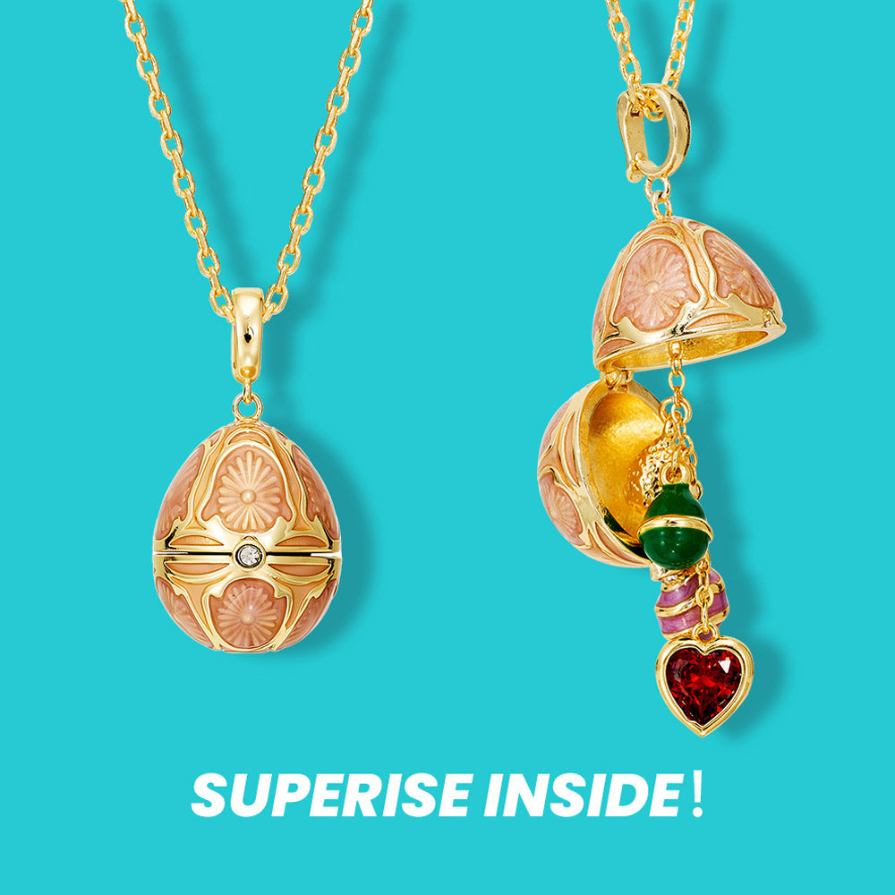 Fizz & Rizz by Yorkett Lucky Egg-Shaped Locket Necklace Mystery Box-2