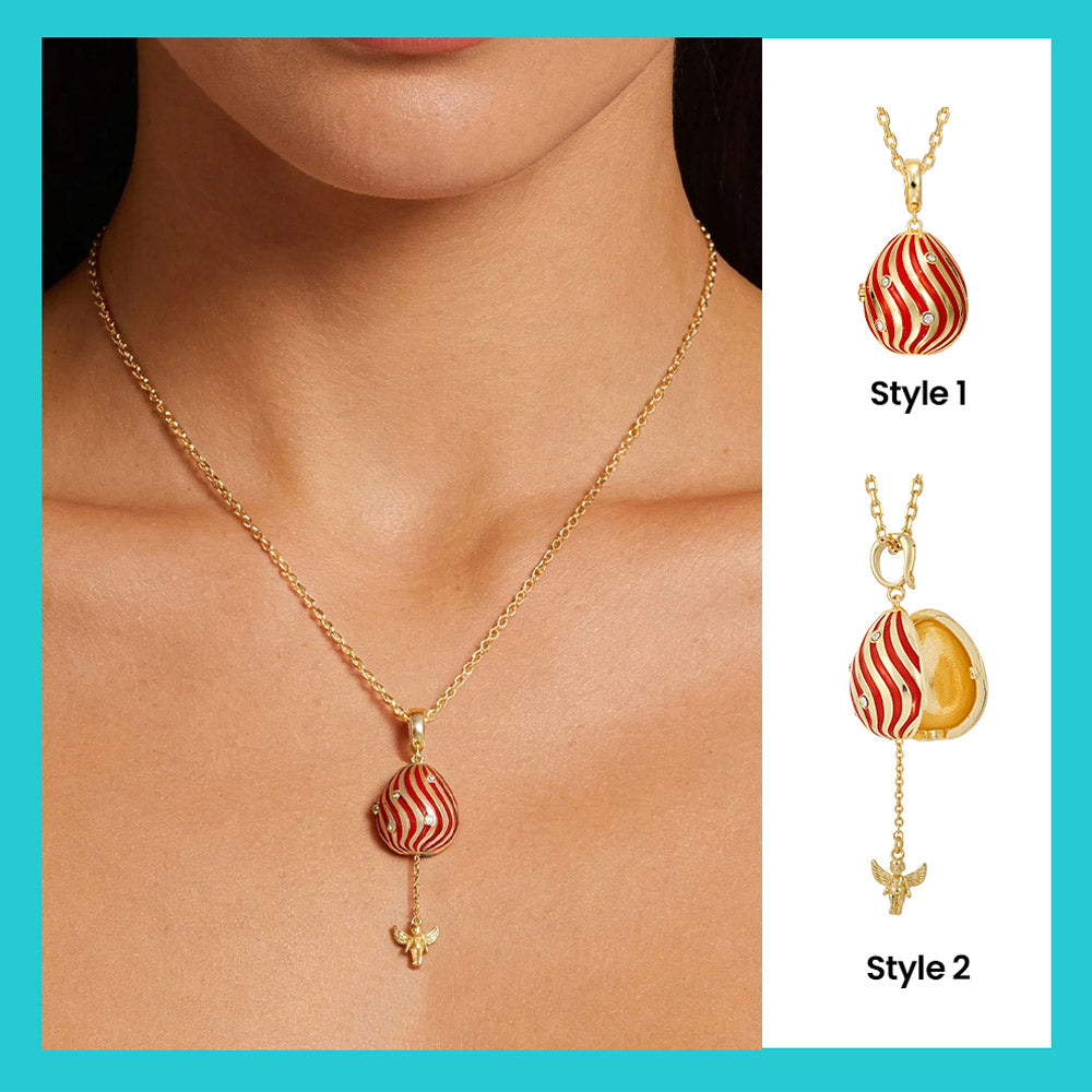 Fizz & Rizz by Yorkett Lucky Egg-Shaped Locket Necklace Mystery Box-8