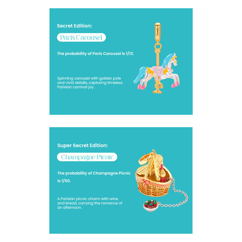 Fizz & Rizz by Yorkett Jewelry Mystery Box with Amelia Collectible Themed Charms Chain Bracelet Adjustable Pendant-5