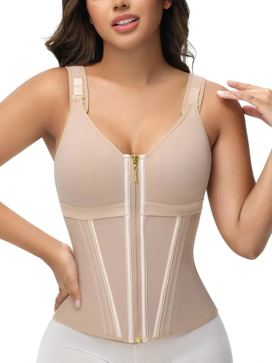 Waist Trainer Shaper Vest with Built-in Bra-4
