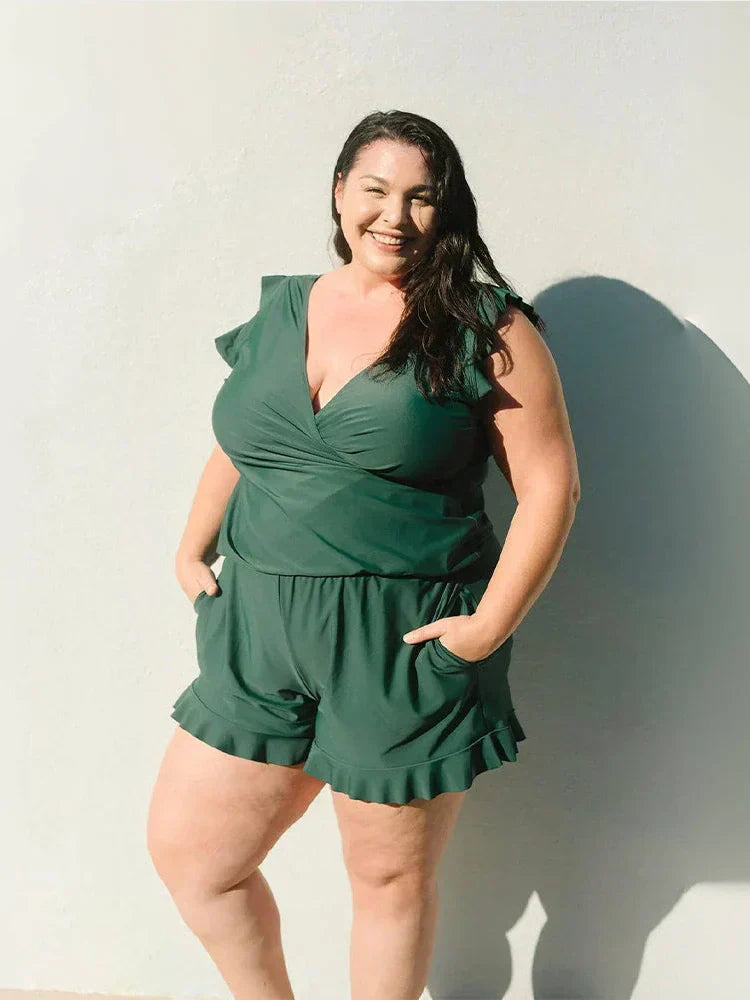 Swim Romper Built-in Bra-4