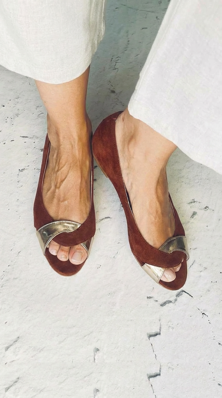GEORGINA | OPEN TOE SANDAL WITH METALLIC DETAIL-1
