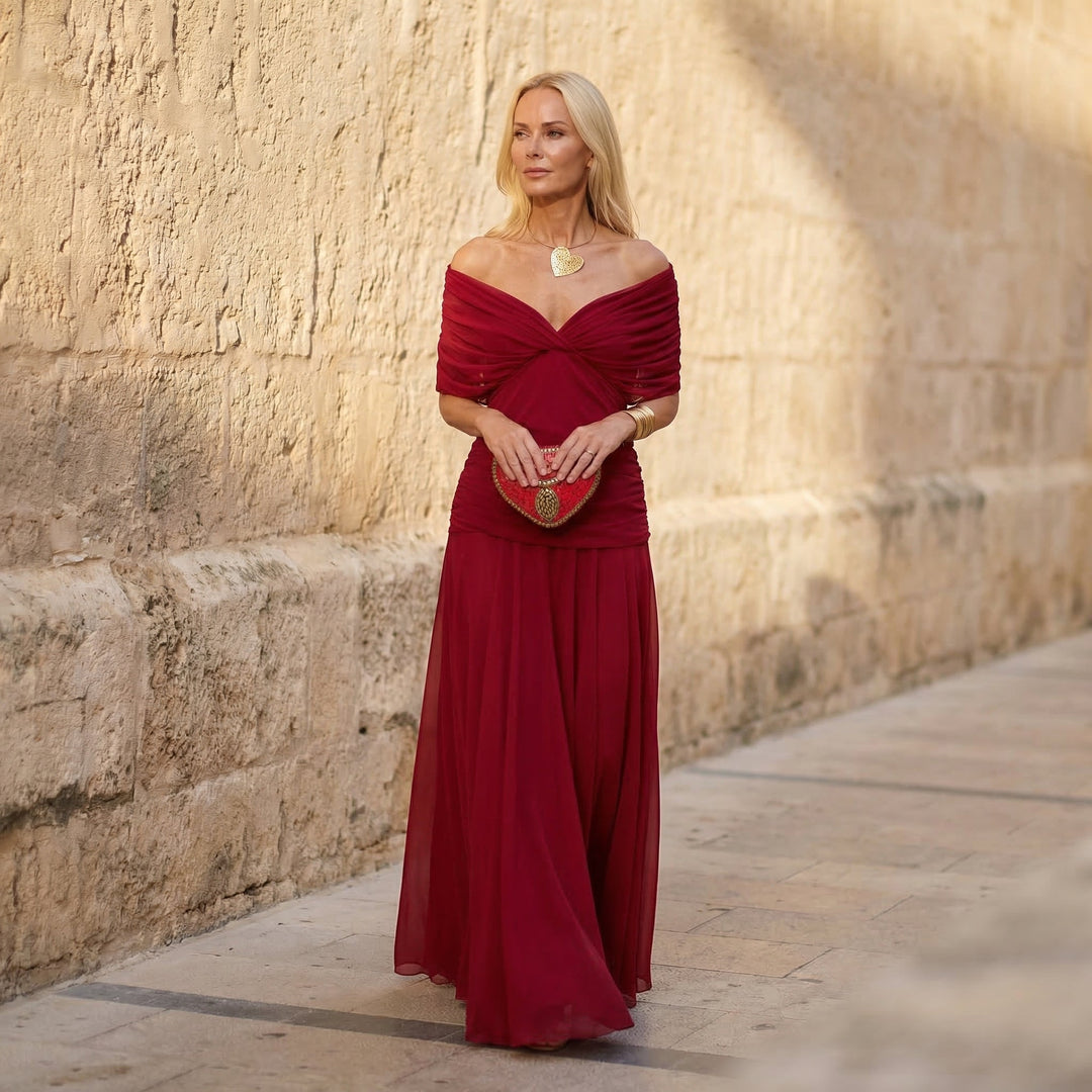 Harper | elegant red dress-1