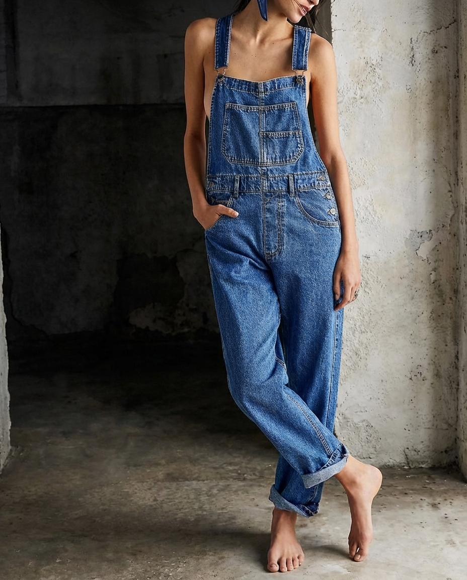 Riley | Classic Bib Denim Overalls-1