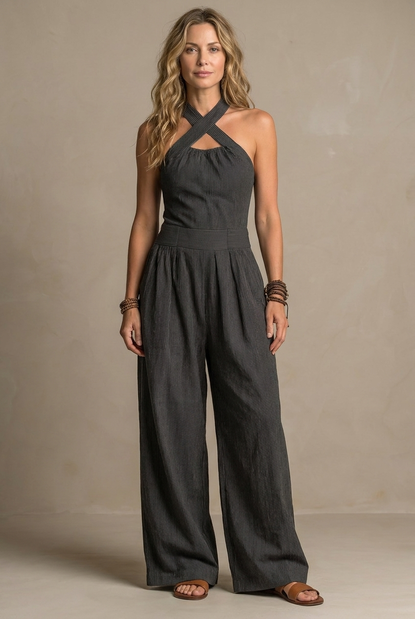 Ariana | Elegant Jumpsuit with Cross Neckline-1