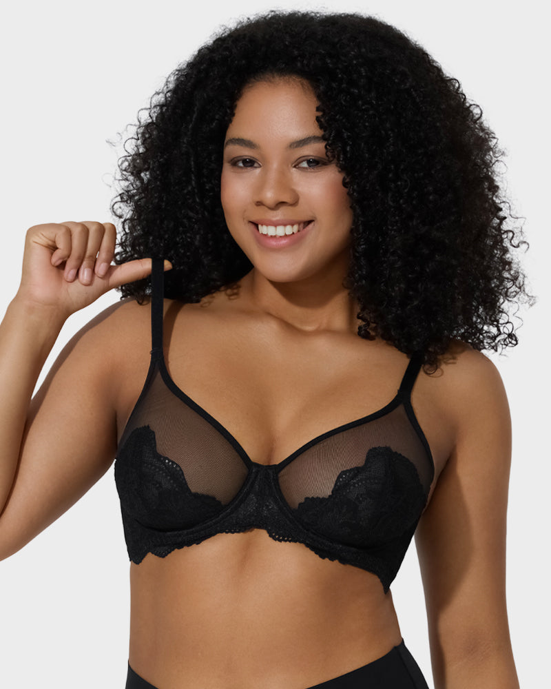 Full Coverage Lace Minimizer Bra-4