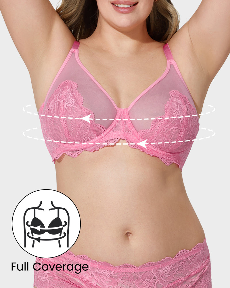 Full Coverage Lace Minimizer Bra-14