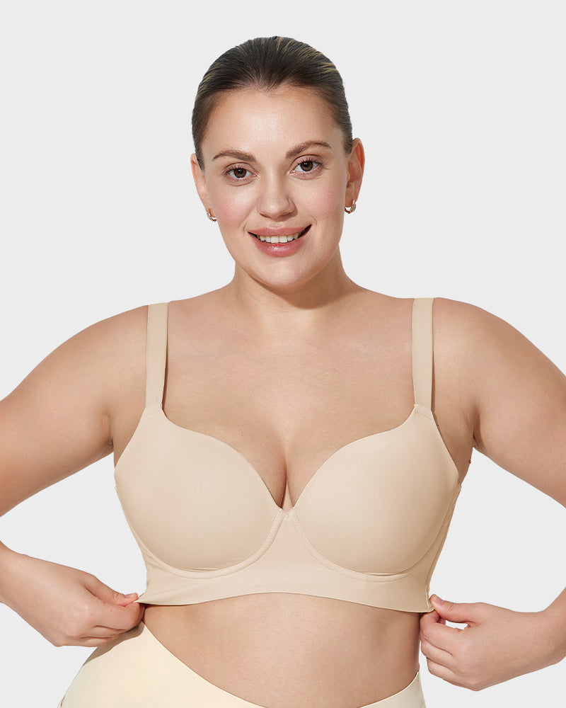 Back Smoothing Push-Up Plunge Bra-4