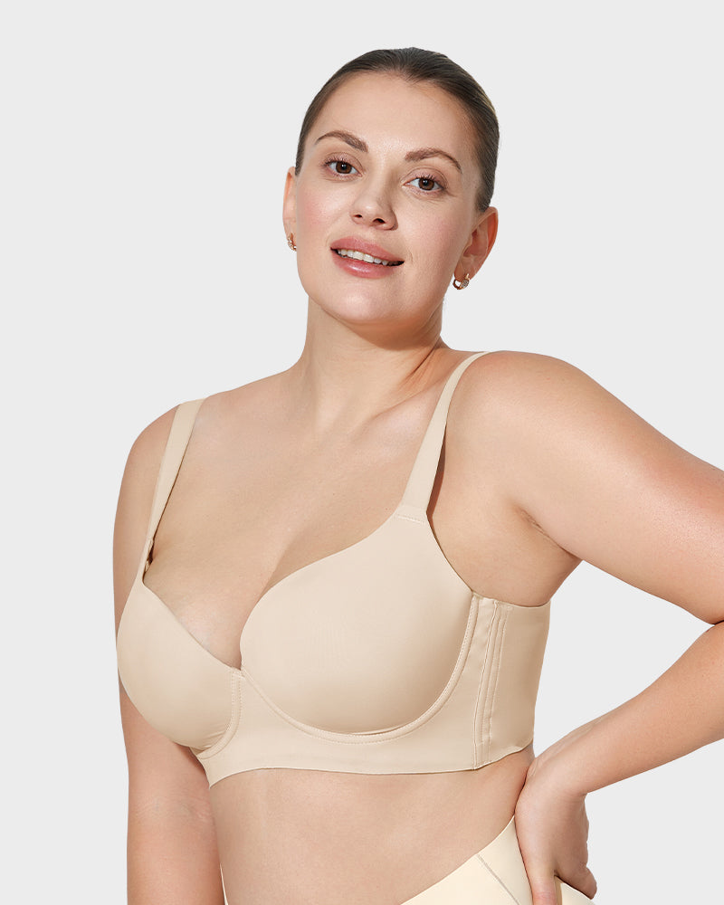 Back Smoothing Push-Up Plunge Bra-5