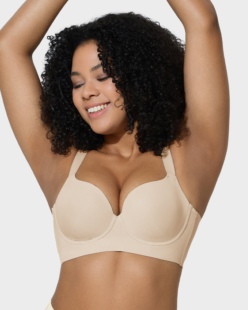 Back Smoothing Push-Up Plunge Bra-3