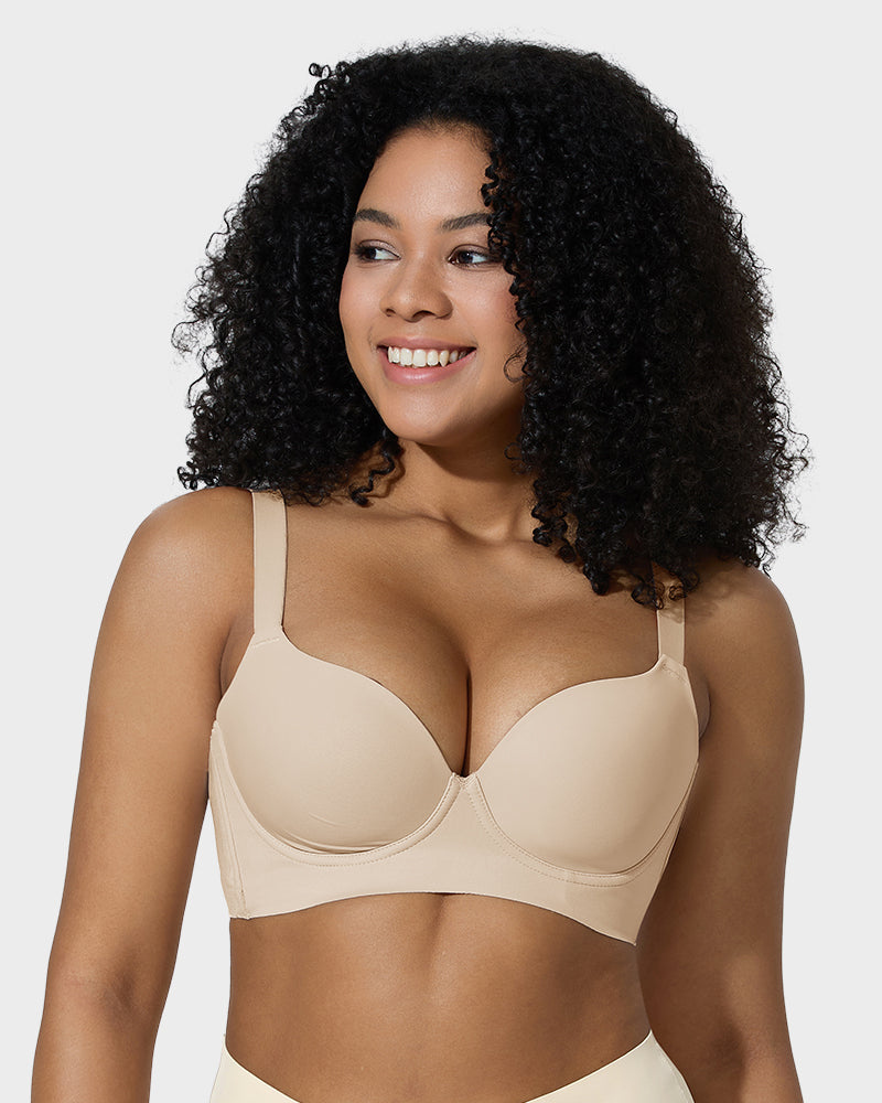Back Smoothing Push-Up Plunge Bra-1
