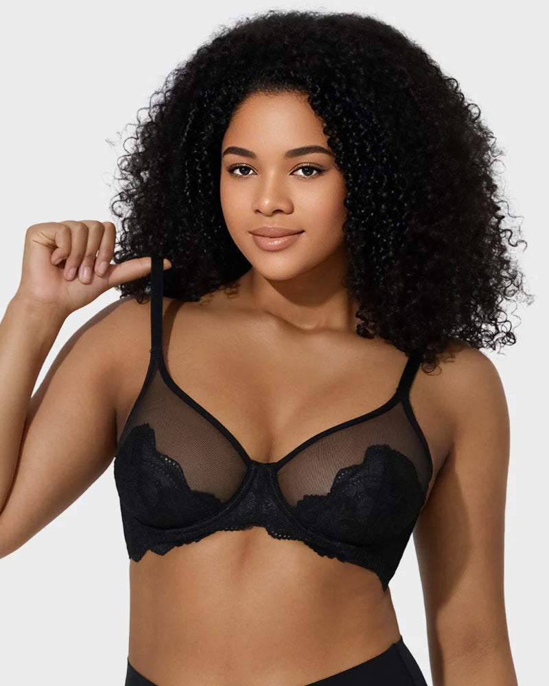Full Coverage Lace Minimizer Bra-3