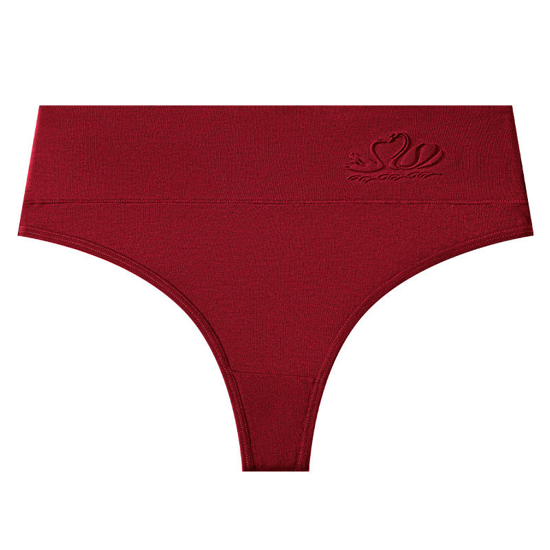 Women's High Waist Seamless Thongs, Tummy Control Lady Panty, Soft Stretchy Fabric No-Show T-Back Bikini Panties, Comfortable Fit Everyday Wear-14