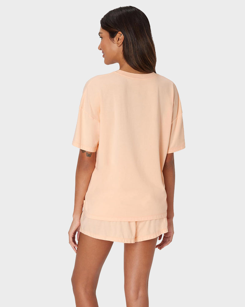 2 Piece Lounge Set Comfywear Supersoft Boxy T-shirt & Sleep Shorts Loungewear-18