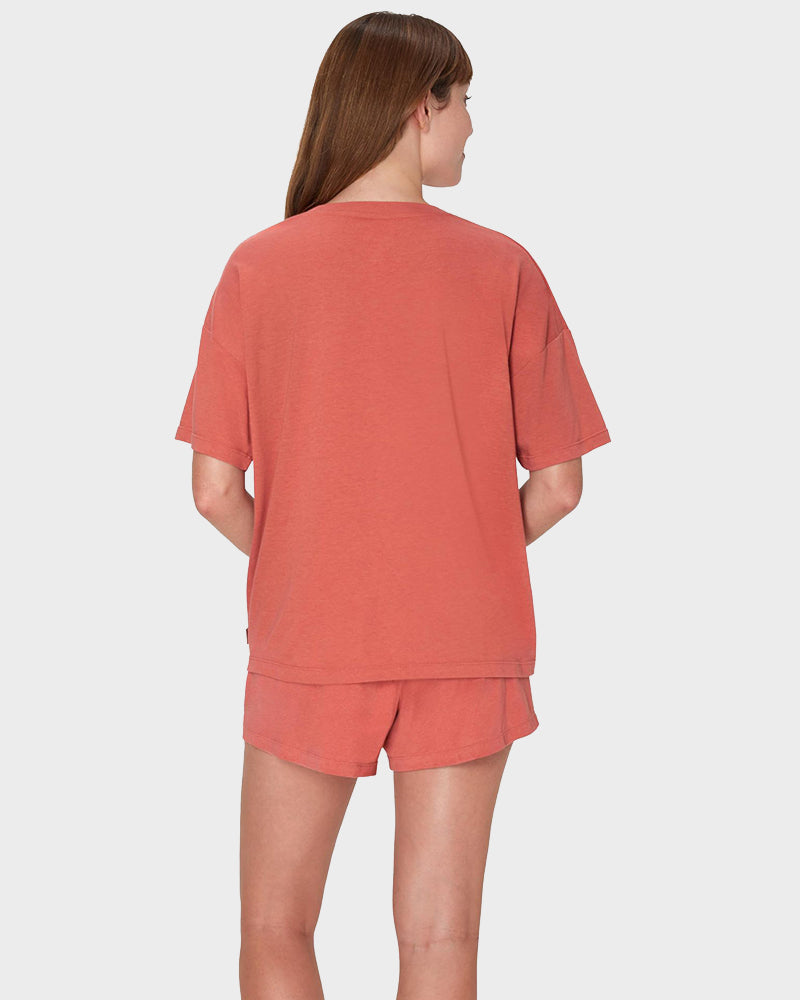 2 Piece Lounge Set Comfywear Supersoft Boxy T-shirt & Sleep Shorts Loungewear-12