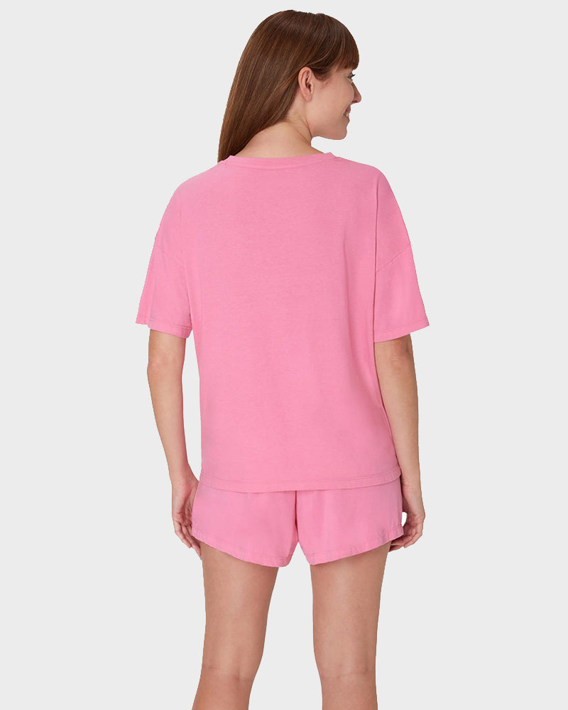 2 Piece Lounge Set Comfywear Supersoft Boxy T-shirt & Sleep Shorts Loungewear-6
