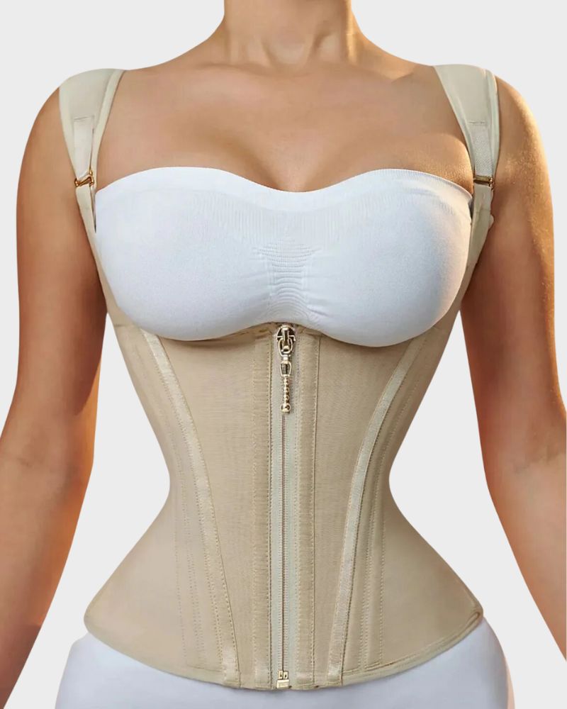 Double Waistband Corset Vest Waist Trainer-5