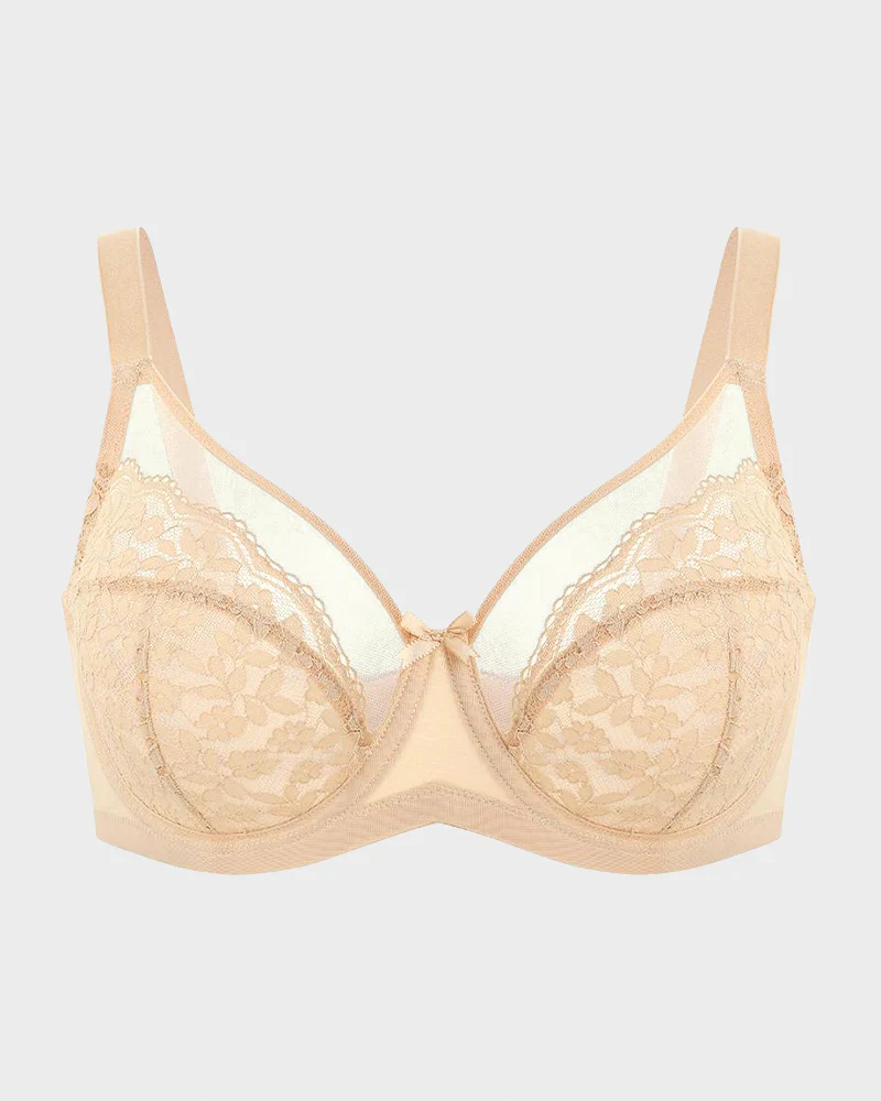 Floral Lace Minimizer Comfort Bra-18