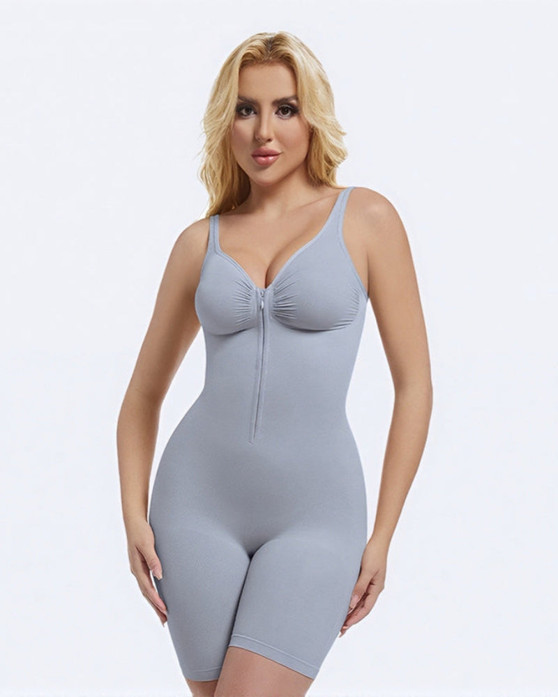Women's Tummy Control Zip Bodysuit-9