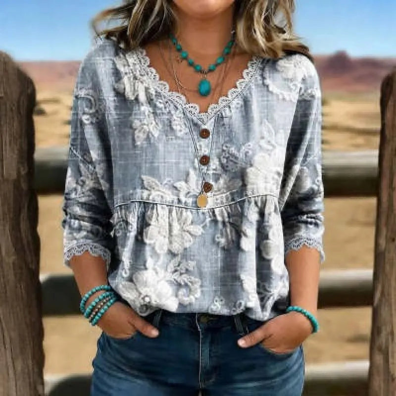 Vega | Vintage Casual Blouse-1