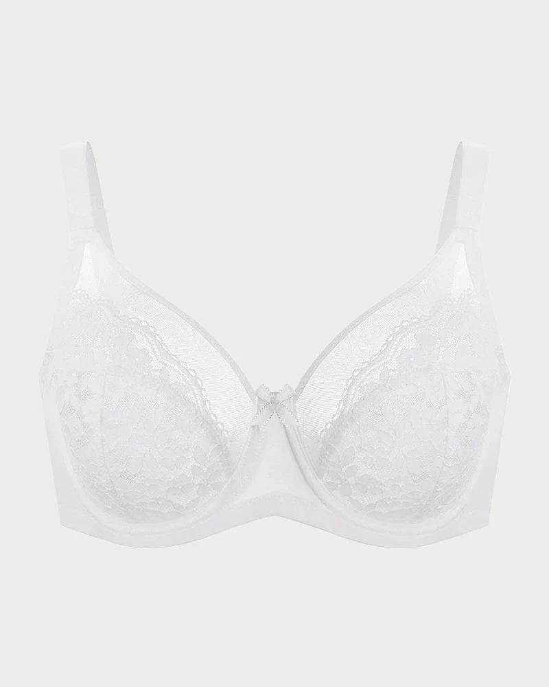 Floral Lace Minimizer Comfort Bra-19